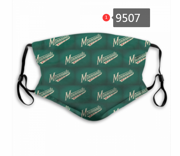 New 2020 NHL Minnesota Wild Dust mask with filter